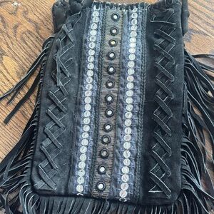 Black Fringe Women's Bag
